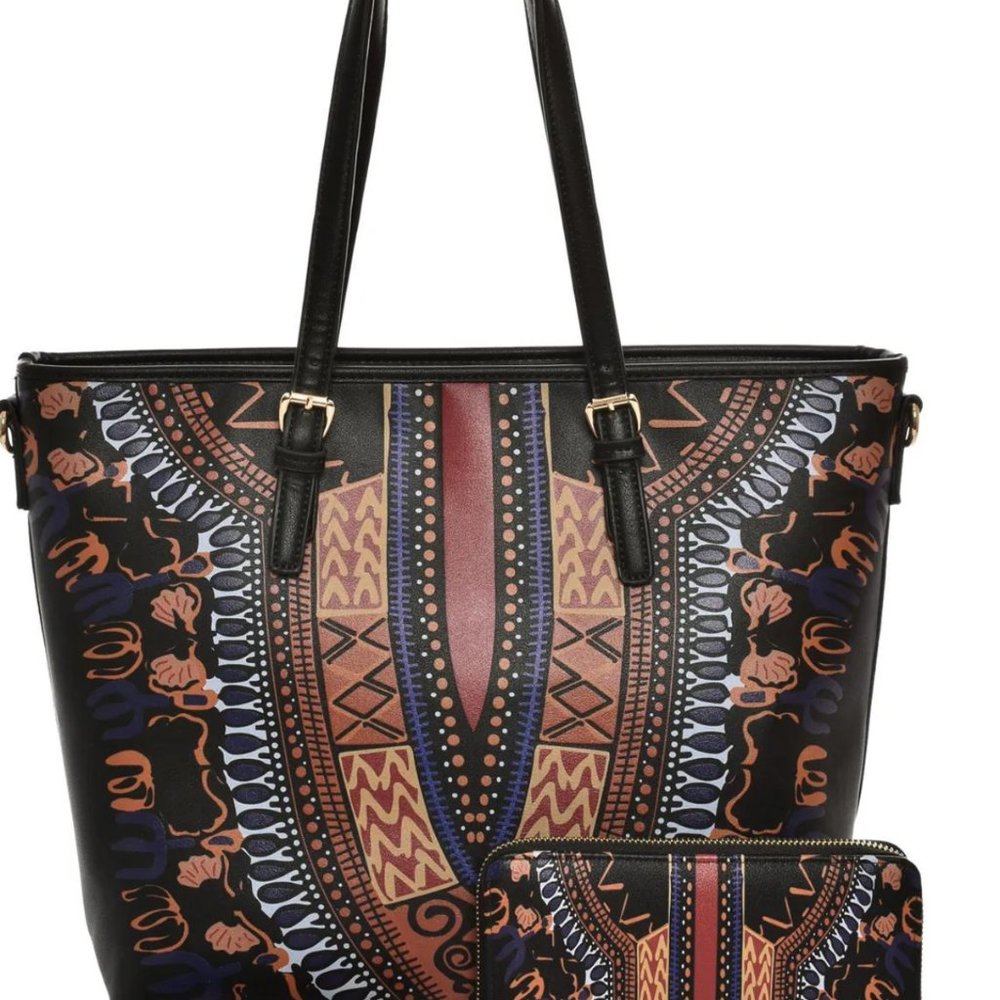 Dashiki Print Tote Set